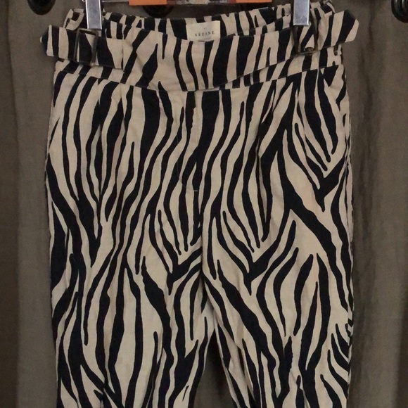 Sezane Francky trousers pants zebra M 38FR - Picture 6 of 9